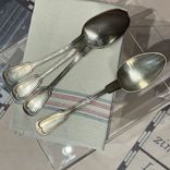 Vier versilberte Esslöffel mit Monogramm der Samsons